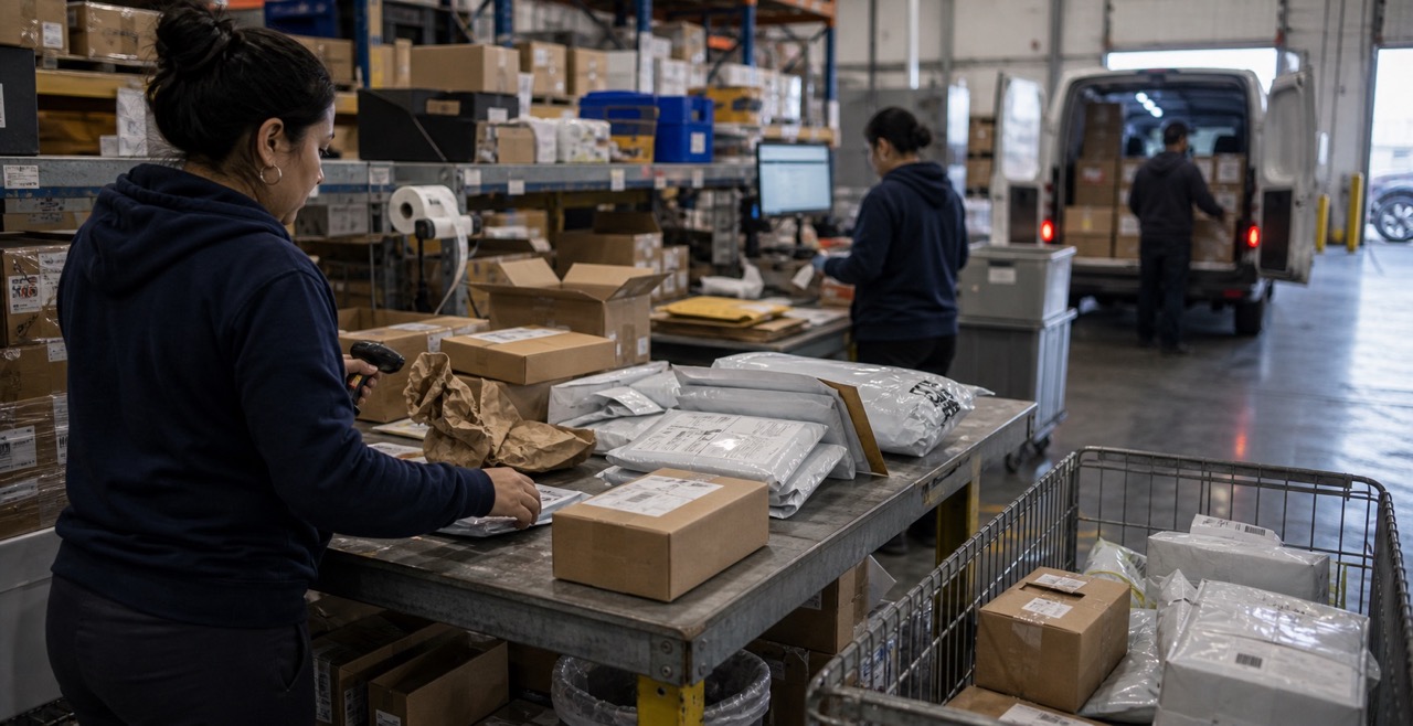 Retail and e-commerce warehouse fulfillment and parcel handling